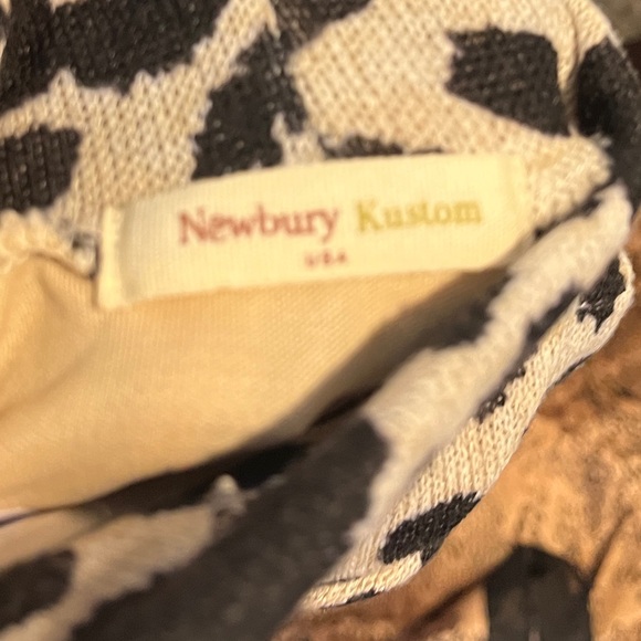 Newbury Kustom Black and Cream Animal Print Dress - Picture 4 of 5